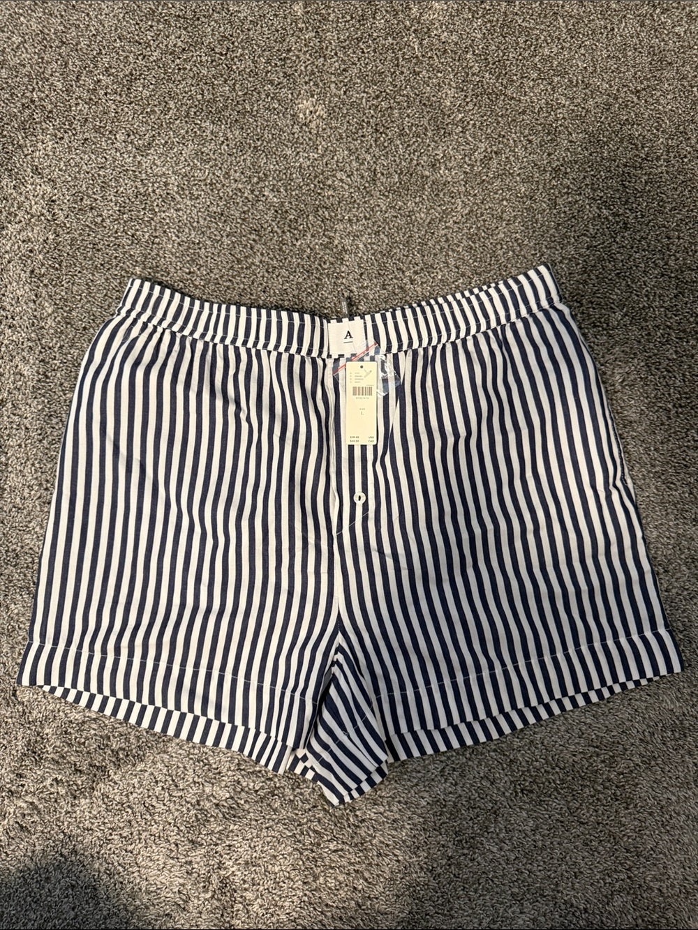 Anthropologie Striped Navy and White Women’s Boxer Shorts